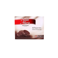ALFAJORES  CHOCOLATE NEGRO CAJA X 6 UNID. SANTA MARIA
