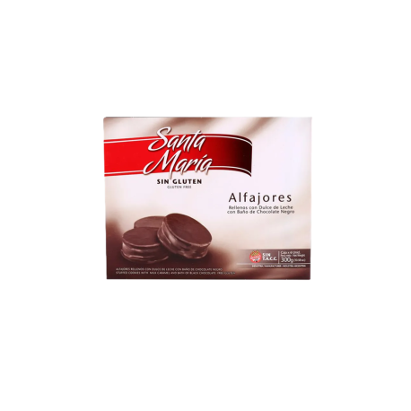 ALFAJORES  CHOCOLATE NEGRO CAJA X 6 UNID. SANTA MARIA