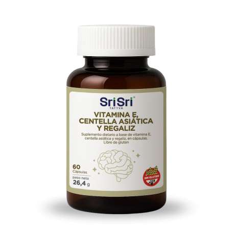 VIT E,CENTELLA ASIATICA Y REGALIZ X 60 CAPS SRI SRI TATTVA