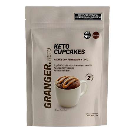 CUPCAKES KETO SABOR CHOCOLATE X 210 GR GRANGER