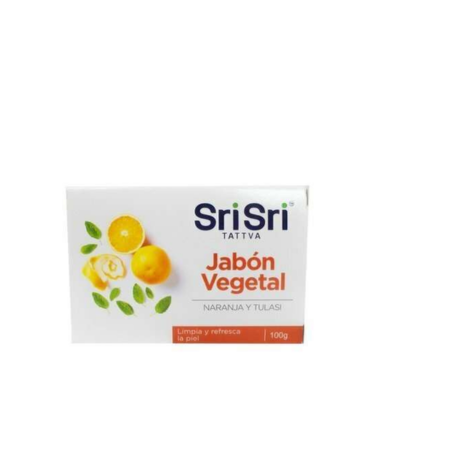 JABON VEGETAL NARANJA Y TULASI X 100 GR SRI SRI TATTVA