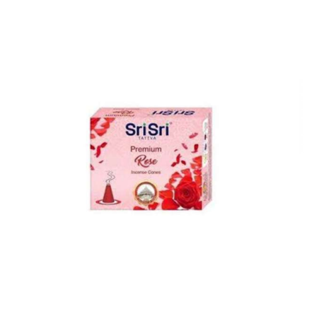 SAHUMERIO ROSE PREMIUM 25 GR X 12 CONOS SRI SRI TATTVA