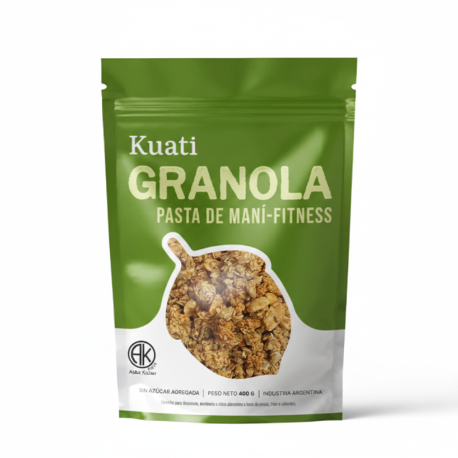 GRANOLA CON PASTA DE MANI Y ALMENDRAS X 250 GR. KUATI