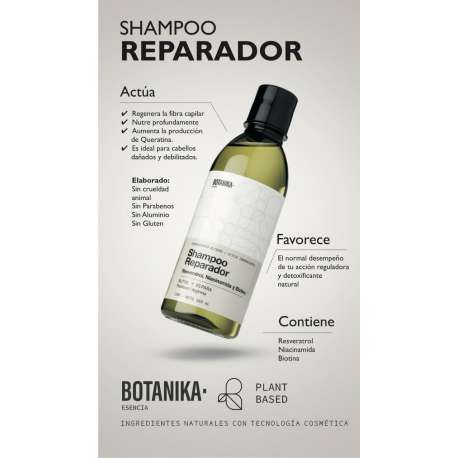 Shampoo Reparador con Resveratrol + Niacinamida & Biotina X 350 ML BOTANIKA-NATIER