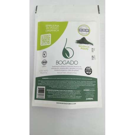 DOY PACK SPIRULINE POLVO ORGANICA X 50 GR BOGADO