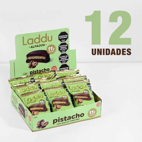 ALFAJOR LADDU PISTACHO 11 GR PROTEICO X 12 UNID. SRI SRI TATTVA-AYURVEDA