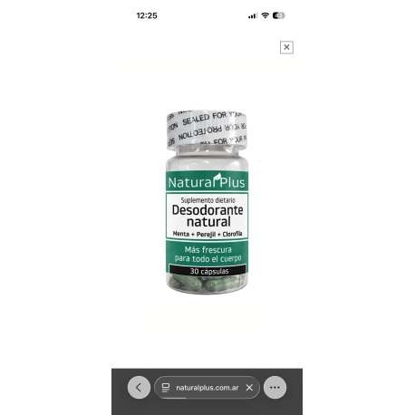 DESODORANTE INTERNO NATURAL DEO GREEN X 30 CAPS NATURAL PLUS