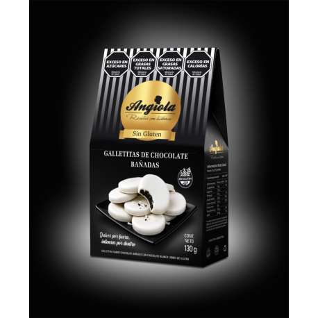 GALLETITAS BAÑADAS CHOCOLATE BLANCO X 130 GR ANGIOLA