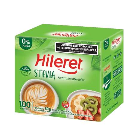 HILERET STEVIA X 100 SOB. SAN SERVICE