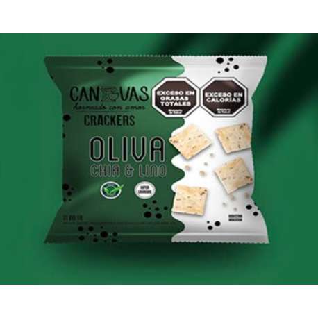 CRACKERS OLIVA CHIA Y LINO X 100 GR CANVAS