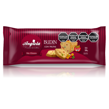 BUDIN CON FRUTAS SIN GLUTEN X 200 GR. ANGIOLA