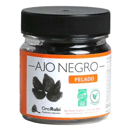 AJO NEGRO PELADO COCIDO ORGANICO X 80 GRS. AJO NEGRO