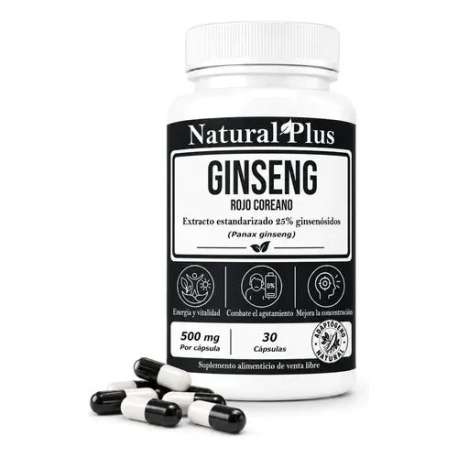 GINSENG ROJO COREANO X 30 CAPS. NATURAL PLUS